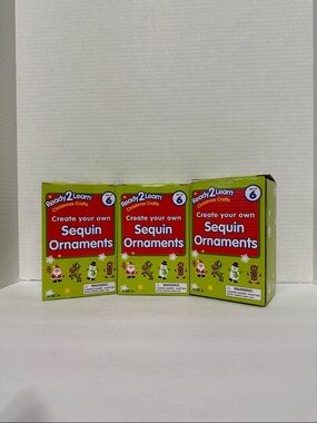 Ready2Learn Create Your Own Sequin Ornaments Lot of 3